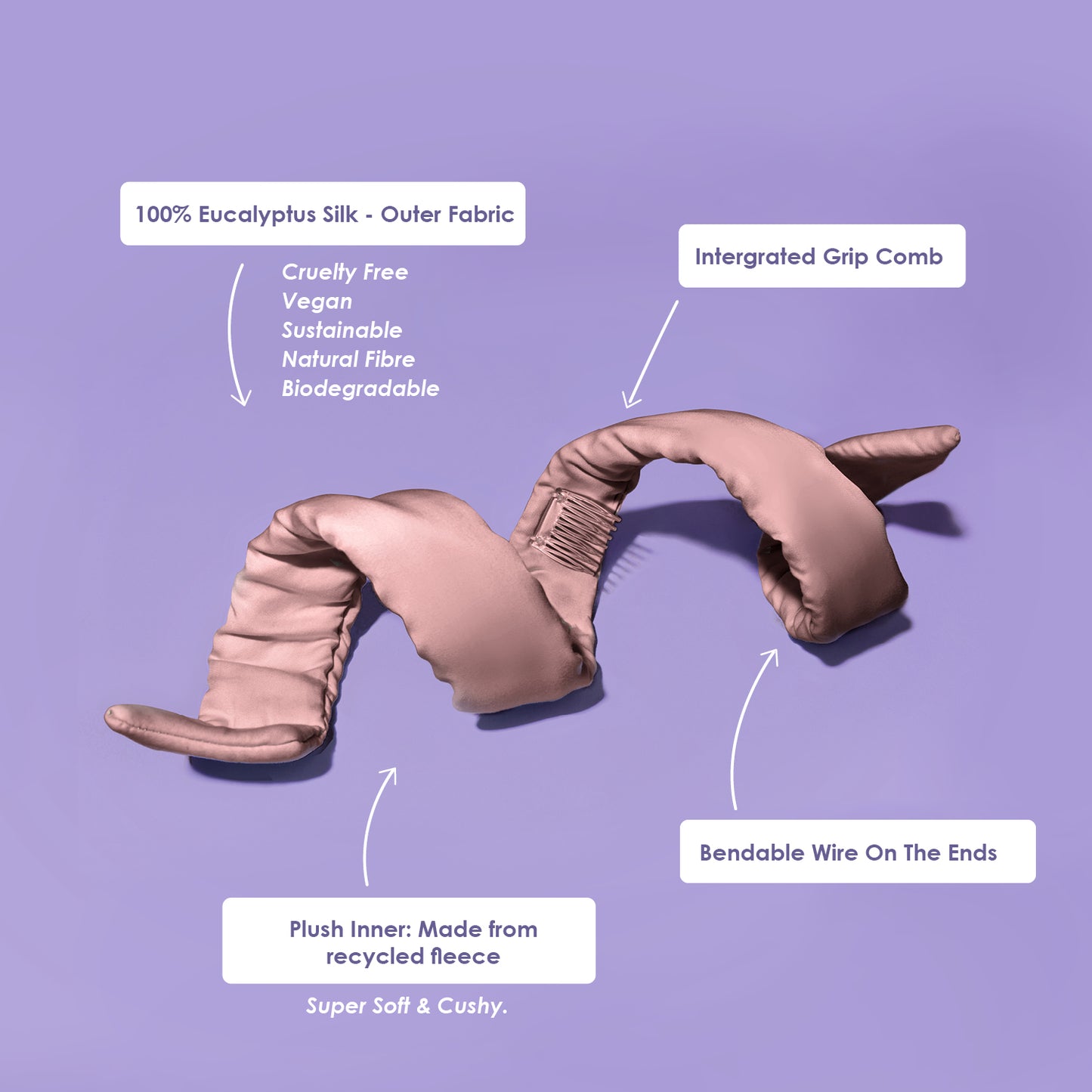 Peachy - Heatless Curlers Headband (Minx)